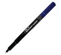 CAMMAR Permanent Marker Pens, BLUE, Fine Tip, Pack of 1, CD-DVD Marker Pens, UV Resistant Ink, Writes Most Surfaces, Waterproof Ink, iZOFAX Black Ball Pen