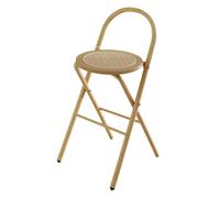 Cammeciso Folding Bar Stool,folding Bar Chairs,Foldable Breakfast Kitchen High Chair,Wooden Rattans Breakfast Barstools,No Assembly,Easy Carrying,Space Saving,For Kitchen Bar Cafe Dining Room