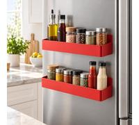 Cammeciso Magnetic Spice Rack Organizer Strong Magnetic Storage | Kitchen Space-saving for Spices, Salt, Pepper, Herb Jars for Fridge, Kitchen Spice Rack with Magnet
