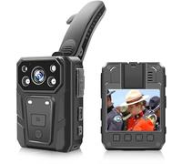 CAMMHD 1296P Body Camera 15 hours Waterproof with Audio and Video Body Cam External Card Maximum Support 512GB Police/Personal Safety/Dispute/Dog Walking (64GB)