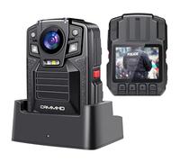 CAMMHD V8 Pro 128GB 4K Body Cameras with Audio and Video Recording, Two Battery 4400mAh Working 14Hours, H.265 Body Cam,Auto/Manual Night Vision Waterproof Body Camera with Charging Dock