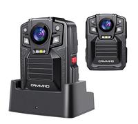 CAMMHD V8 Pro 256GB 4K Body Cameras with Audio and Video Recording, Two Battery 4400mAh Working 14Hours, H.265 Body Cam,Atuo Manual Night Vision Waterproof Body Camera with Charging Dock