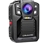 CAMMHD V8 Pro-32G 4K Body Camera with Audio and Video Recording, 2160P Body Worn Camera Two Battery 4400mAh Work 14H, H.265 Video Bodycam, Night Vision Police Cam with Charging Dock