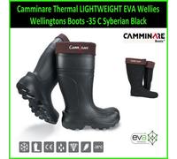 Camminare Thermal Lightweight Eva Wellies Wellingtons Boots -35 C Syberian Black (Size Uk 9.5/eu 44)