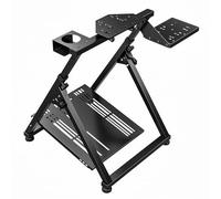 CAMMOO High Compatible Racing Wheel Stand Fits Handbrake, 29 Holes Wheel Panel & 26 Holes Shifter Panel, Foldable Sim Steering Racing Stand, Widely Height Adjustable and Cup Holder