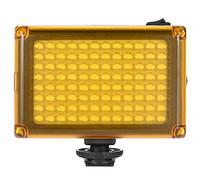 Camnoon AD-96 Mini Portable On-camera LED Video Fill-in Light Panel 5500K / 3200K CRI85+ with White & Orange Filters for Canon Nikon Sony DSLR Camera Camcorder