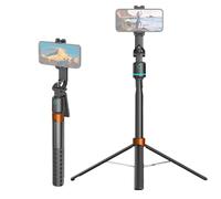 Camnoon Auto Face Tracking Tripod Selfie Stick 180cm/ 71in Extendable 360° Rotating Phone Tripod Quadrapod Gesture Control with 1/4 Inch Screw Remote Shutter Phone Tripod