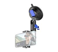 Camnoon Car Phone Holder Suction Cup Mount for Phone with Dual 360°Rotatable Ball Head with Phone Clip