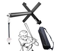 CAMNWAMN Portable Baseball/Softball Swing Trainer with The Tethered Ball, Hit Away Baseball Swing Trainer System, Easy Setup On Fence Hitting/Batting Trainer with Auto Reset.