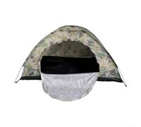 Camo 2-Person Tent 200x150cm Quick Setup Camouflage Fabric Spacious | Silver-Coated Polyester Oxford Cloth Water-Resistant Backpacking Hiking Easy Transportation Durability
