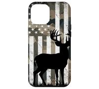 Camo American Flag Deer Elk Buck Hunting USA for Hunter Case for iPhone 12 Pro Max