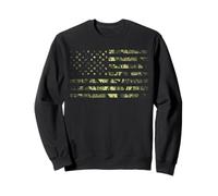 Camo American Flag USA Boys Men Women Girls Kids 4th of July Sweatshirt