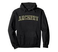 Camo Archery Camourflage Varsity Text Archer Coach Pullover Hoodie