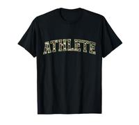 Camo Athlete Camourflage Varsity Text Fathers Day T-Shirt