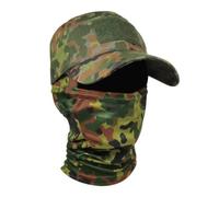 Camo Baseball Cap with Balaclava Face Mask, Breathable Fishing Hat | 65% Polyester & 35% Cotton Blend, Cool Weather Coverage, Fishing, Hiking, Cycling, Running, Camping