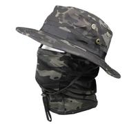 Camo Boonie Hat Set, Balaclava Face Mask Sun Protection Outdoor Hat | Breathable Boonie Hat & Face Cover Set, Lightweight, Breathable, Shapeable Brim, Smooth Ice Silk Polyester