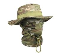Camo Boonie Hat Set, Balaclava Face Mask Sun Protection Outdoor Hat | Breathable Boonie Hat & Face Cover Set, Lightweight, Breathable, Shapeable Brim, Smooth Ice Silk Polyester