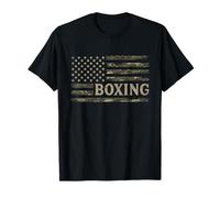 Camo Boxing Camourflage USA Flag Boxer Coach T-Shirt