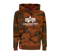 Camo Burned Hoodie Long Sleeve Sweatshirt - male - Alpha Industries - Hoodies - Multicolor - S - Sweatshirts & Hoodies S