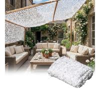 Camo Camouflage Netting Cover for Hunting Blind, Breathable Sun Shade Mesh Cloth 60% UV Block Waterproof Outdoor Garden Patio Camo Net Sunscreen Awning Canopy(White,1x4(m))