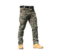 Camo Cargo Trousers for Men - Combat Work Pants Slim Fit Cargo Pants Stretch Overalls Outdoor Hiking Pant Training Fishing Pants Lightweight Tracksuit Bottoms Smart Joggers Straight Flat-Front Pants