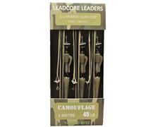 Camo Carp Leadcore Leaders Hybrid Lead clips QC or Ring Swivel Ready Tied (Ring swivel)