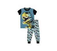 Camo Dino Cosy Snuggle Fit Pyjamas Harry Bear Blue 10-11 Years