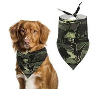 Camo Dinosaurs T-Rex Dog Bandanas Triangle Dog Bibs Cute Pet Scarf Kerchief for Small Medium Large Pet