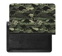 Camo Dinosaurs T-Rex Passport Wallet Cute Passport Case with Card Slot Travel Passport Holder Cover