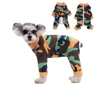 Camo Dog Recovery Suit Female Male For Small Medium Dogs,Dog Surgical Recovery Suite Bodysuit After Surgery Zipper On Back Puppy Cat Long Sleeve Onesies Bodysuit After Surgery Wound Protective