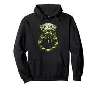 Camo Dripping Ring Military Style Pullover Hoodie