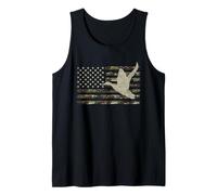 Camo Duck Camourflage USA Flag Hunter Tank Top