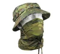 Camo Face Mask & Wide-Brim Foldable Boonie Outdoor Hat Set | Breathable Boonie Hat & Face Cover Set, Lightweight, Breathable, Shapeable Brim, Smooth Ice Silk Polyester