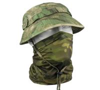 Camo Face Mask & Wide-Brim Foldable Boonie Outdoor Hat Set | Breathable Boonie Hat & Face Cover Set, Lightweight, Breathable, Shapeable Brim, Smooth Ice Silk Polyester