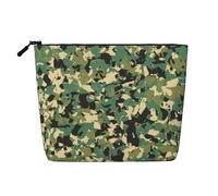 Camo Fake Hemp Travel Toiletry Bag - Reusable Cosmetic Accessories Toiletry Organizer for Women - Multiple Uses