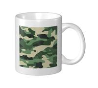 Camo Green Ceramic Cup, Elegant Coffee Mug Tee Drinkware Water Cup for Home Office 11oz