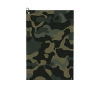 Camo Green Premium Golf Towel - Waffle Towel, Perfect Golf Bag Accessory and Unique Gifts for Men