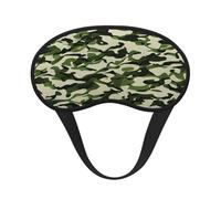 Camo Green Print Unisex Washable Eye Mask Sleeping Light-Blocking Cover for Home Hotel Camping