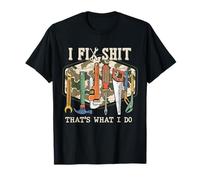 Camo I Fix Shit That's What I Do Funny Dad Saying T-Shirt