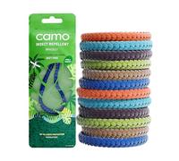 Camo Insect Repellent Anti Insect Bands, 12 Leather Adjustable Bracelets, Superior Strength UK Made Formulation, 250 Hrs of Natural Protection, Deet Free