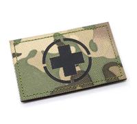 Camo IRR Medic Med Patch Hook and Loop 8x5cm First Aid Army Airsoft Badge EMS EMT Camouflage