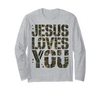 Camo Jesus Love You Funny Christian God Save Son Boy Toddler Long Sleeve T-Shirt