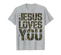 Camo Jesus Love You Funny Christian God Save Son Boy Toddler T-Shirt