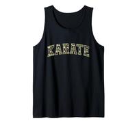 Camo Karate Camourflage Varsity Text Coach Tank Top