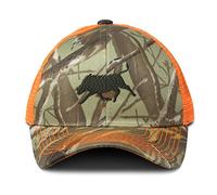Camo Mesh Trucker Hat Boar Funny Hunter Embroidery Cotton Neon Hunting Baseball Cap Strap Closure One Size Orange Camo Design Only