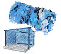 Camo net 3x17m 4.5x6m 2x5m 5x12m 6.5x10m 10x16m Camouflage Net, Hunting Camo Mesh Netting Bulk Roll Camouflage Netting for Sunshade Camping Military Shooting Blind Fence Ocean Blue(9.5x20m)