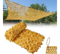 Camo Net Yellow Camouflage Netting, Bulk Roll Camouflage Cover 3x8m 5x8.5m 7x14m 1.5x2m 2x11m 11x13m Sunshade Mesh Net for Hunting Shooting Military Theme Party Decoration(4.5x6.5m)