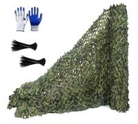 Camo Netting, Camouflage Netting UK for Garden Screening, Rip-Stop Camo Net, Cargo Net, Resistant Camouflage Tarpaulin, Balcony Privacy, Pigeon Shooting, Ground Blind, Building Shelters Tent