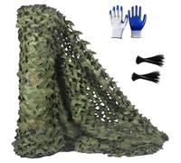 Camo Netting, Lightweight Camouflage Netting, Bulk Roll Burlap Camo Tarp Sunshade Net Military Camouflage Net for Party Decorations, Sunshade, Camping Ghillie Netting(4.5m x 9m)