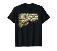 Camo Patriotic Mallard Duck Camouflage Flying Duck Hunting T-Shirt